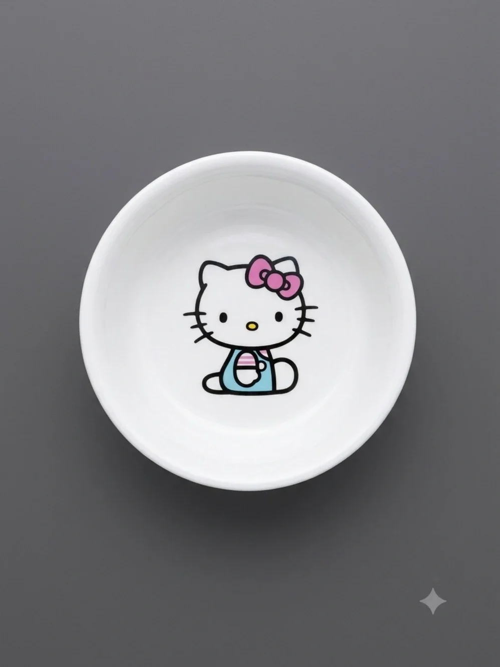 Sanrio Hello Kitty Pet Food Water Bowl Cat Dish with Non-Slip Base White NWT #2